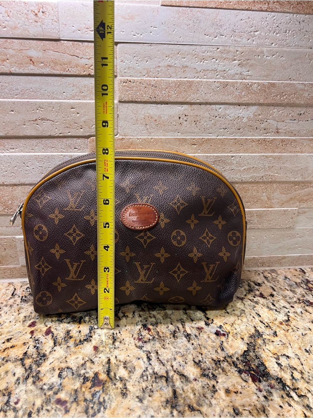 Vintage Louis Vuitton Monogram Cosmetic Pouch PM Makeup Bag France Quiet Luxury - Picture 8 of 16